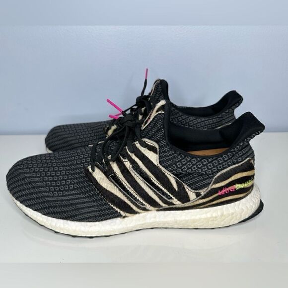 Adidas UltraBoost DNA Running Shoes Animal Pack Zebra FZ2730 Men's Size 11.5 - Picture 3 of 9